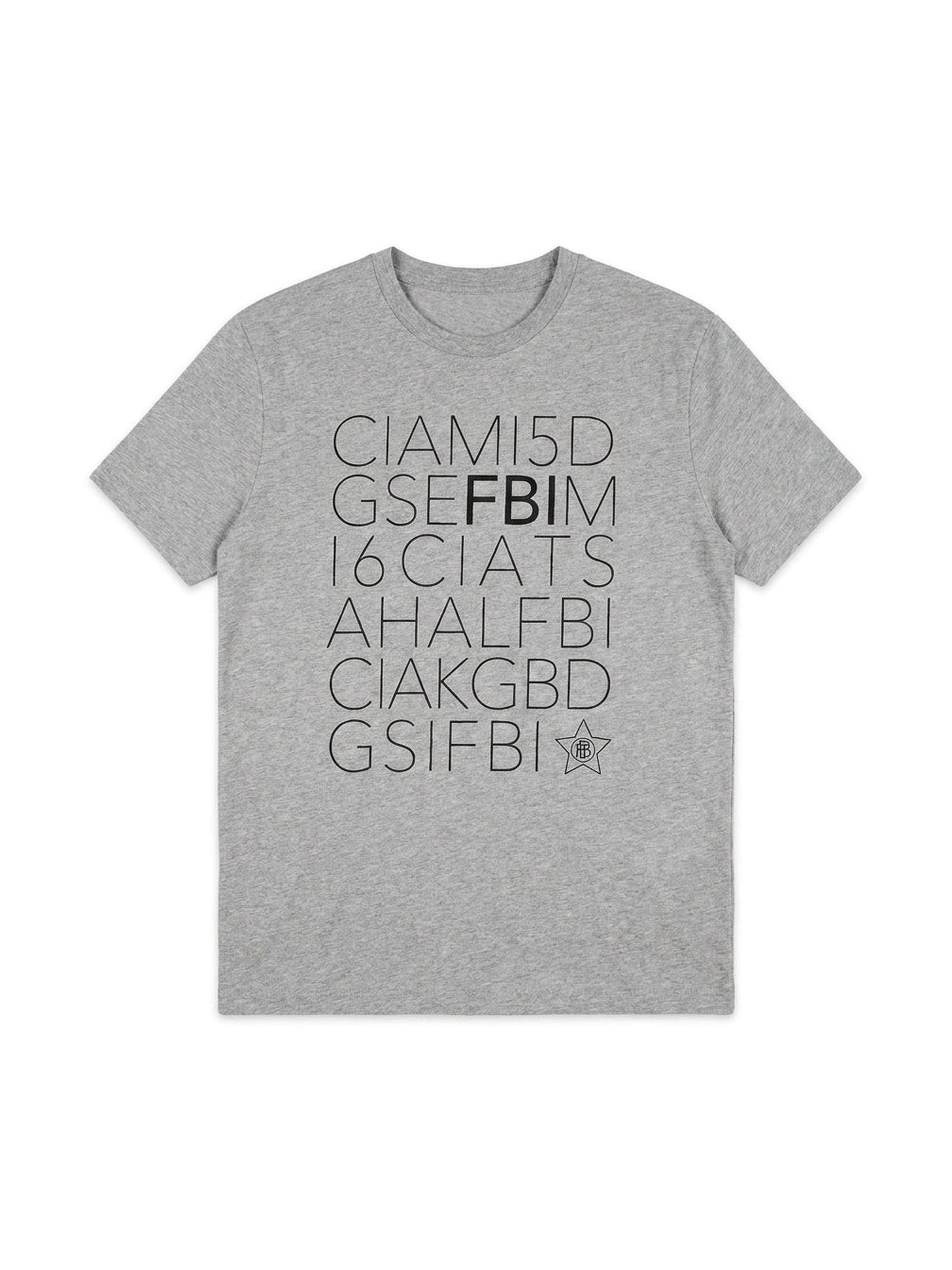 T-Shirt CIA MI5 DGSE FBI unisexe — Gris