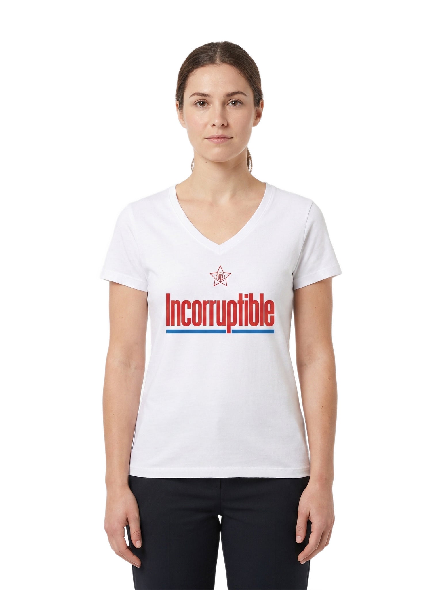 T-Shirt Incorruptible femme — Blanc — porté