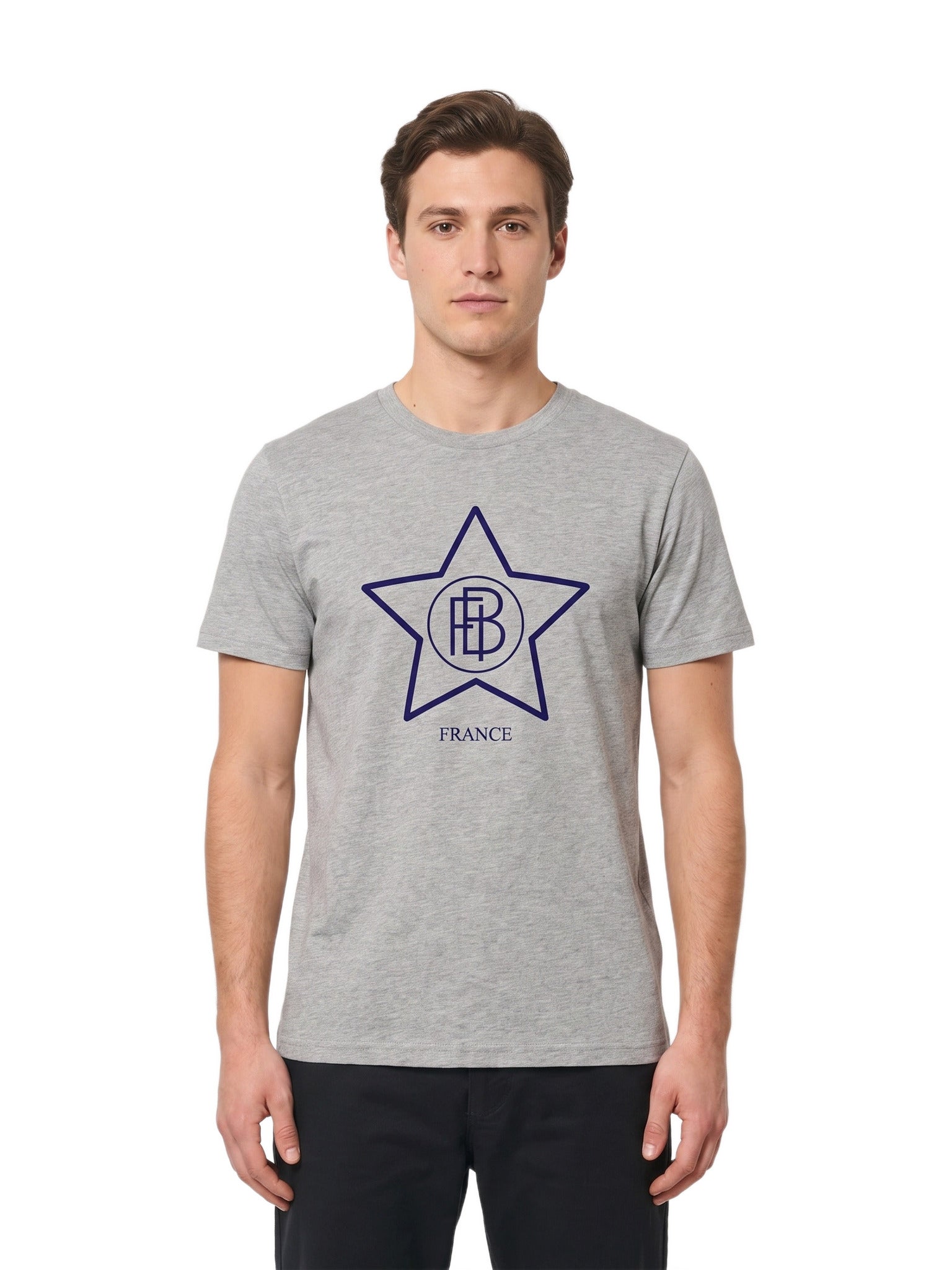 T-Shirt FBI unisexe — Marine — porté