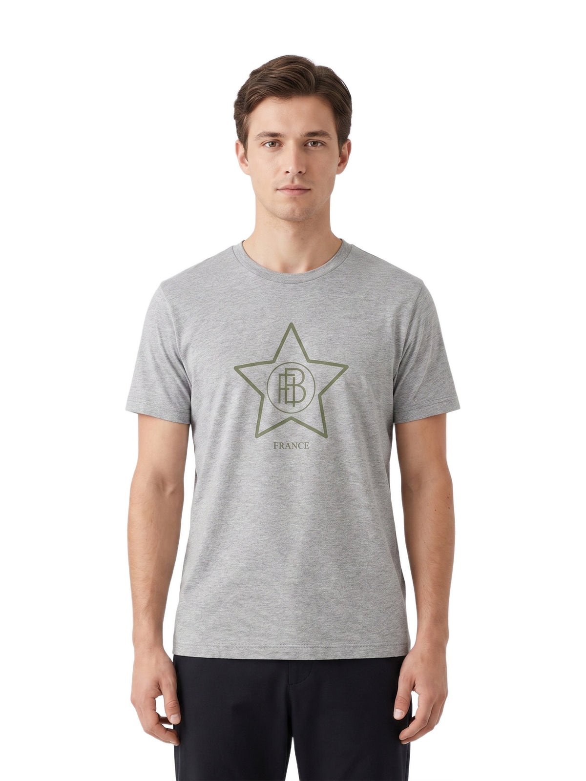 T-Shirt FBI unisexe — Vert — porté