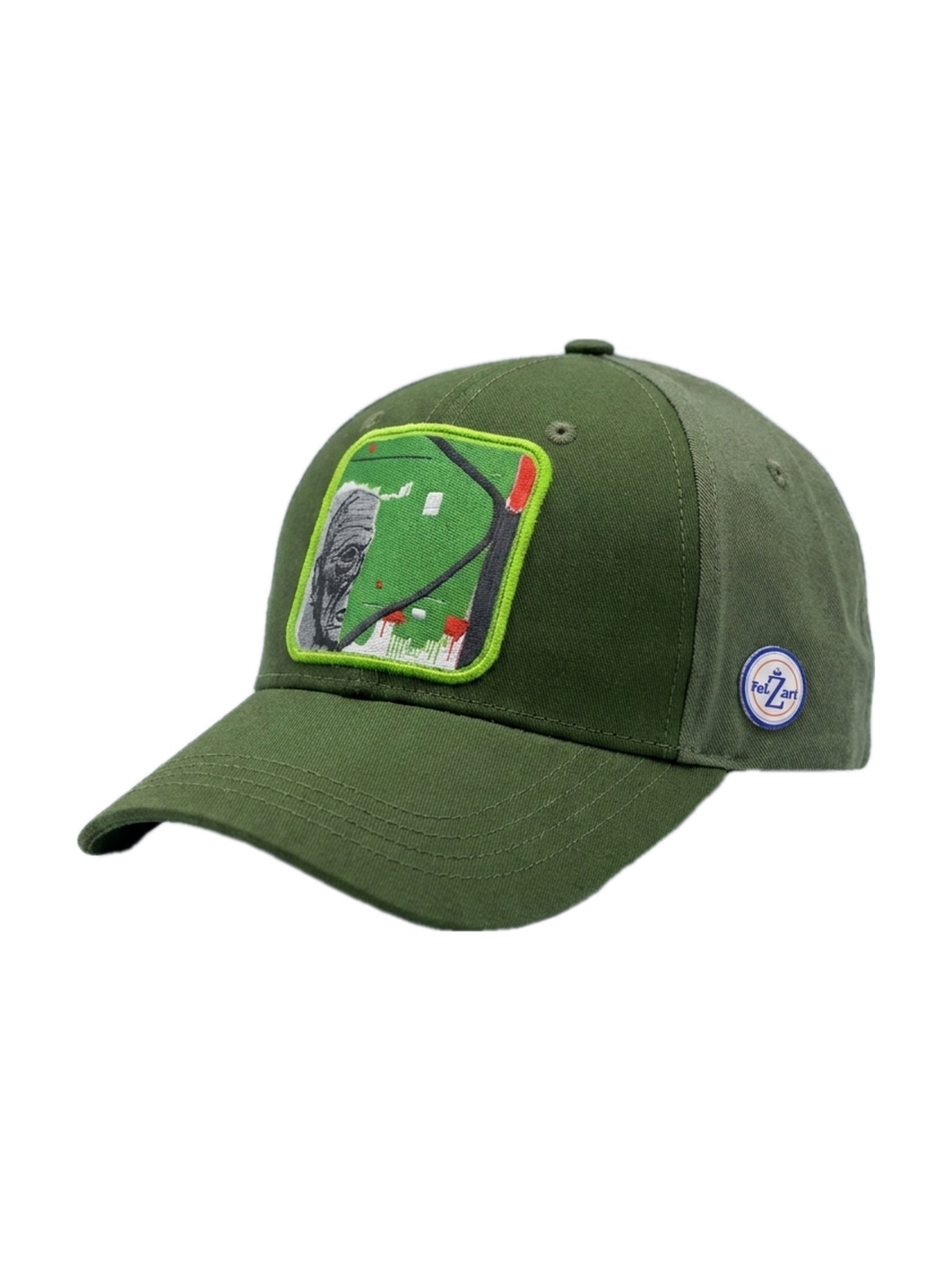Casquette Verte / Khaki avec patch stylisé
