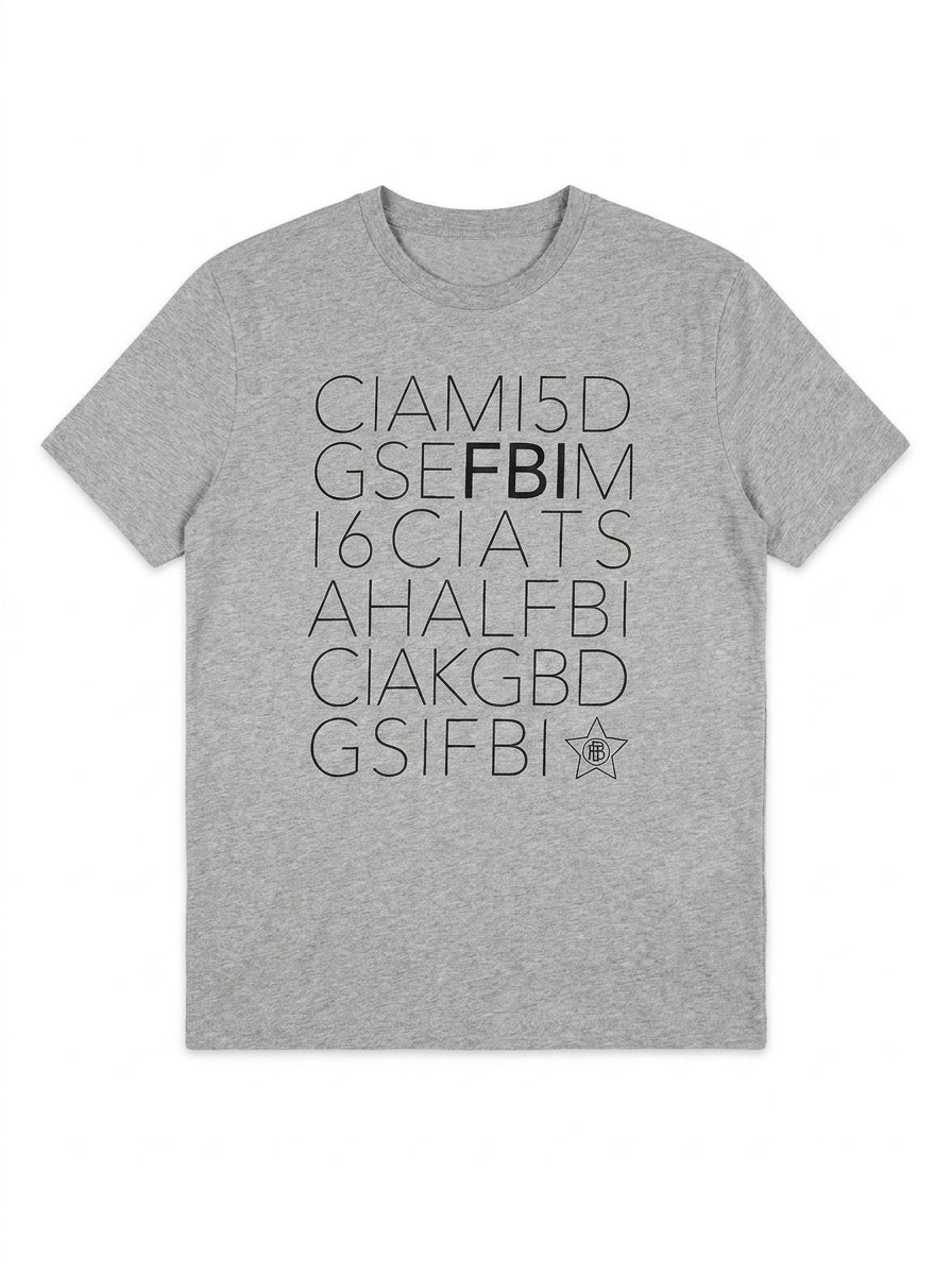 T-Shirt CIA MI5 DGSE FBI unisexe