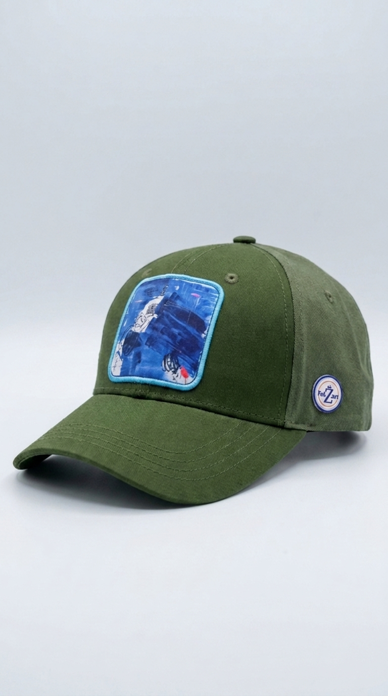 Casquette Verte / Khaki avec patch stylisé